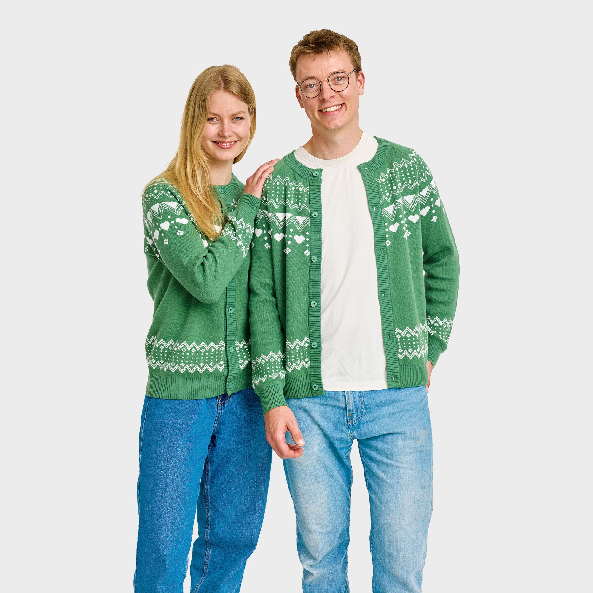 Den simple julecardigan - Herre